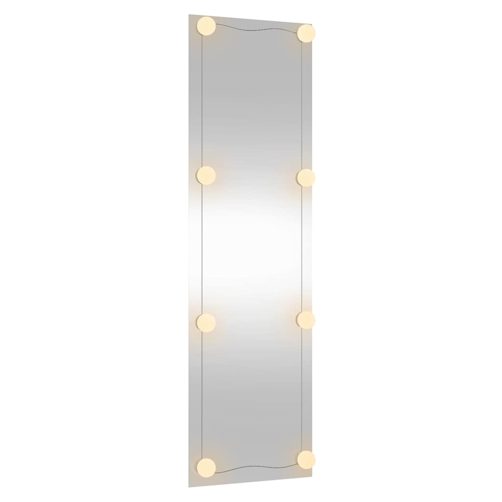 Specchio da Parete con Luci LED 30x100 cm Vetro Rettangolare