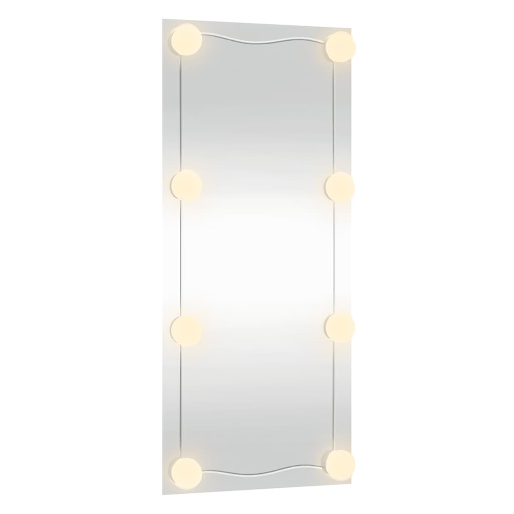 Specchio da Parete con Luci LED 40x80 cm Vetro Rettangolare