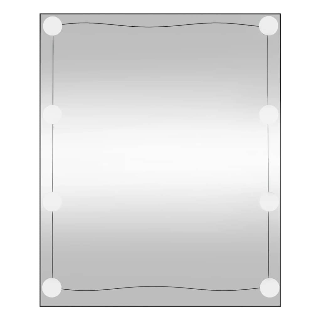 Specchio da Parete con Luci LED 50x60 cm Vetro Rettangolare