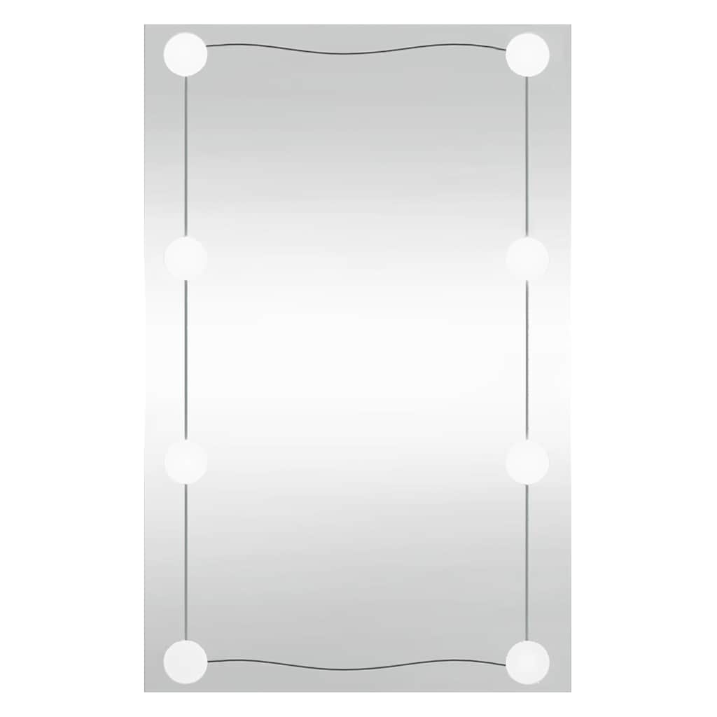 Specchio da Parete con Luci LED 50x80 cm Vetro Rettangolare