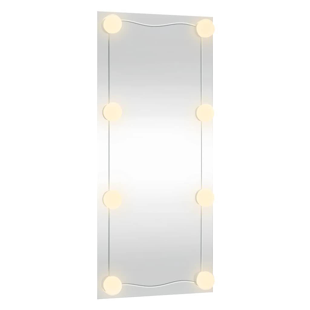Specchio da Parete con Luci LED 50x100 cm Vetro Rettangolare