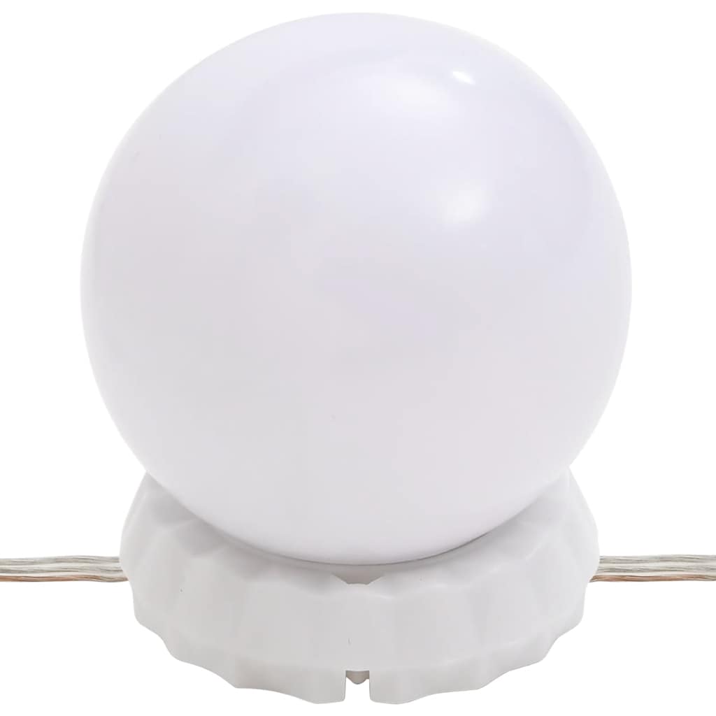 Specchio da Parete con Luci LED 20x50 cm Vetro Ovale