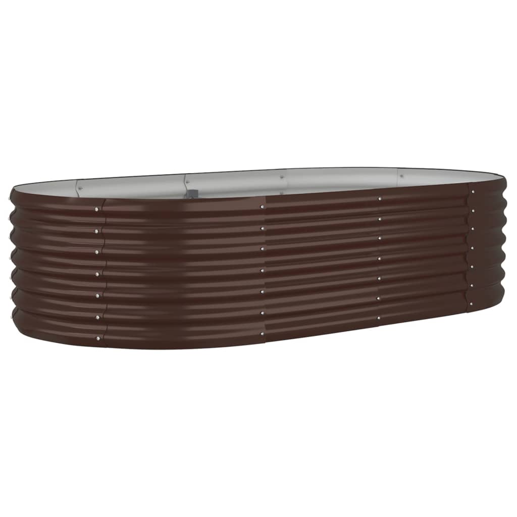 Letto Giardino Acciaio Zincato 152x80x36cm Marrone