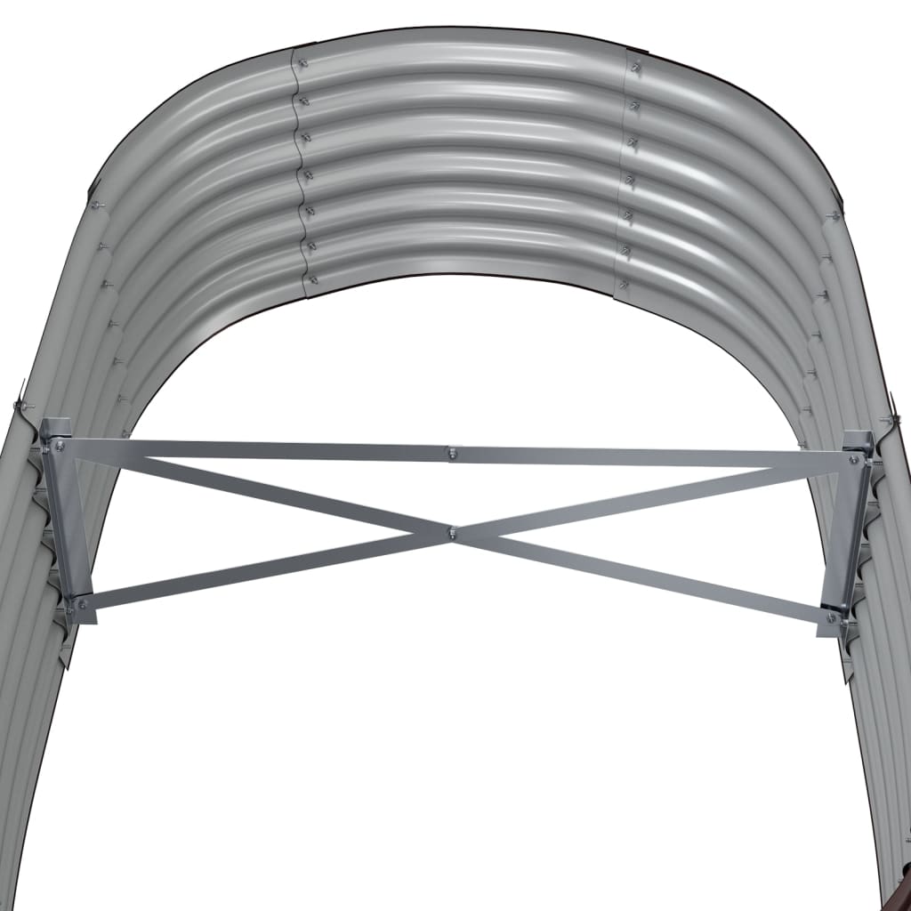 Letto Giardino Acciaio Zincato 152x80x36cm Marrone