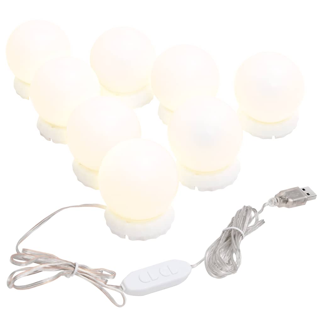 Specchio da Parete con Luci LED 30x70 cm Vetro Ovale