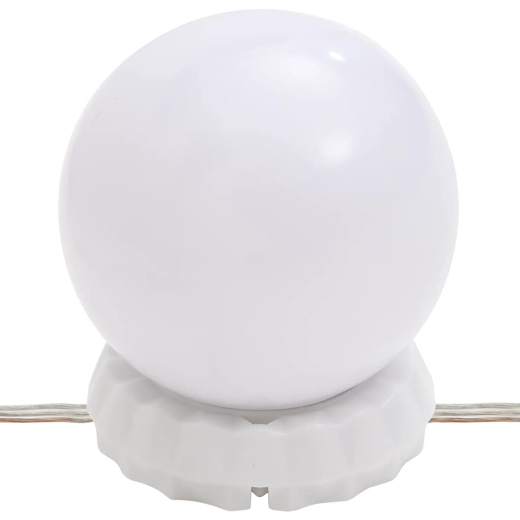 Specchio da Parete con Luci LED 30x70 cm Vetro Ovale