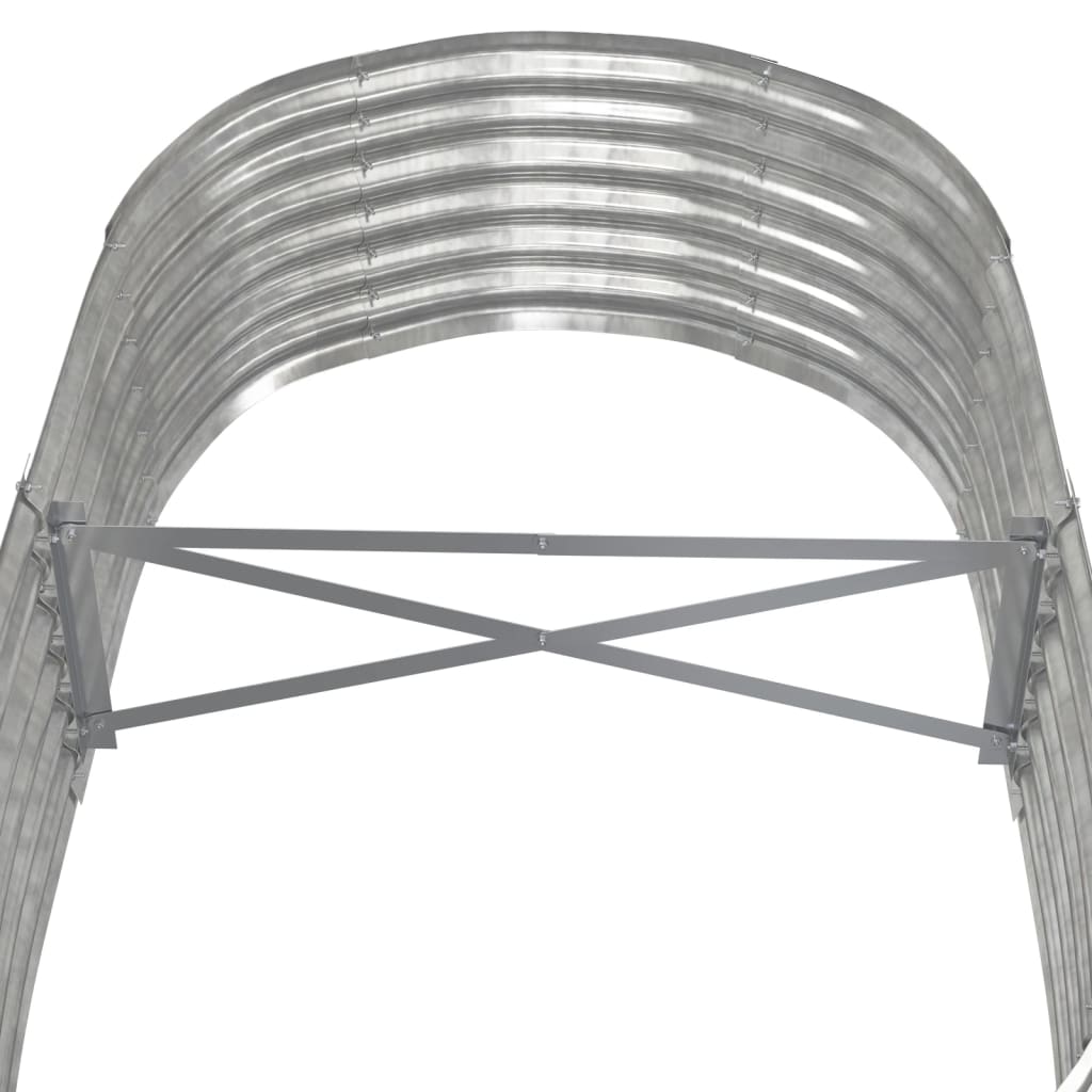 Letto Giardino Acciaio Zincato 152x80x36cm Argento