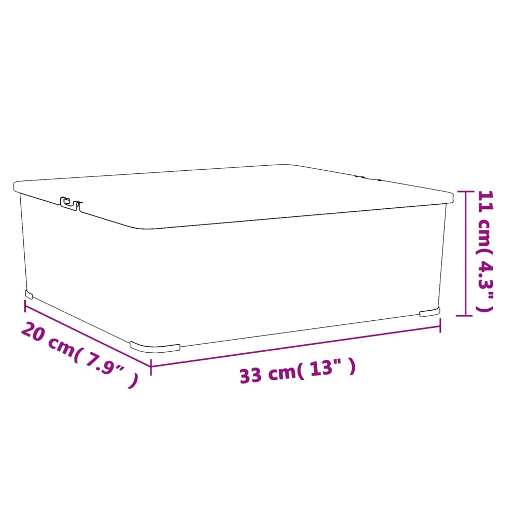 Contenitori in Plastica 12 pz 5 L Impilabili