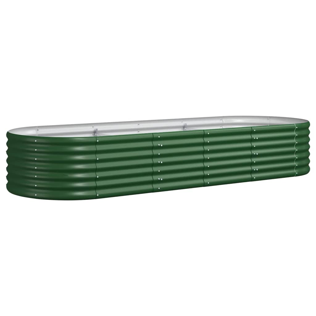 Letto Giardino Acciaio Zincato 224x80x36 cm Verde