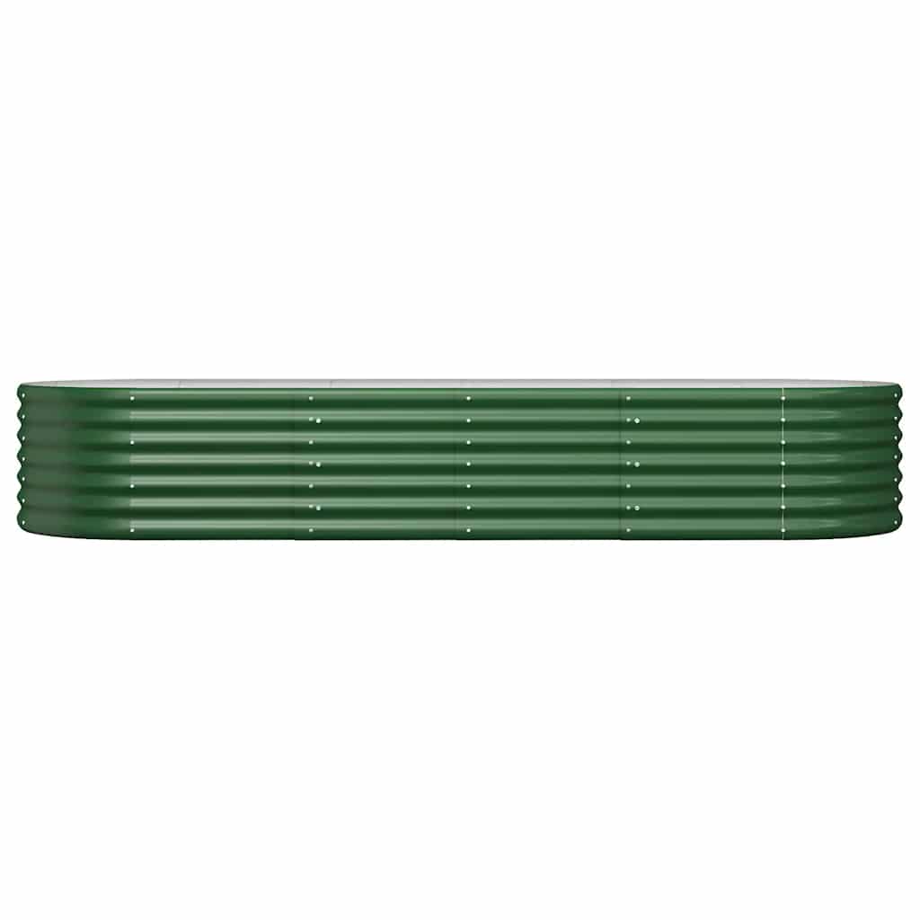 Letto Giardino Acciaio Zincato 224x80x36 cm Verde