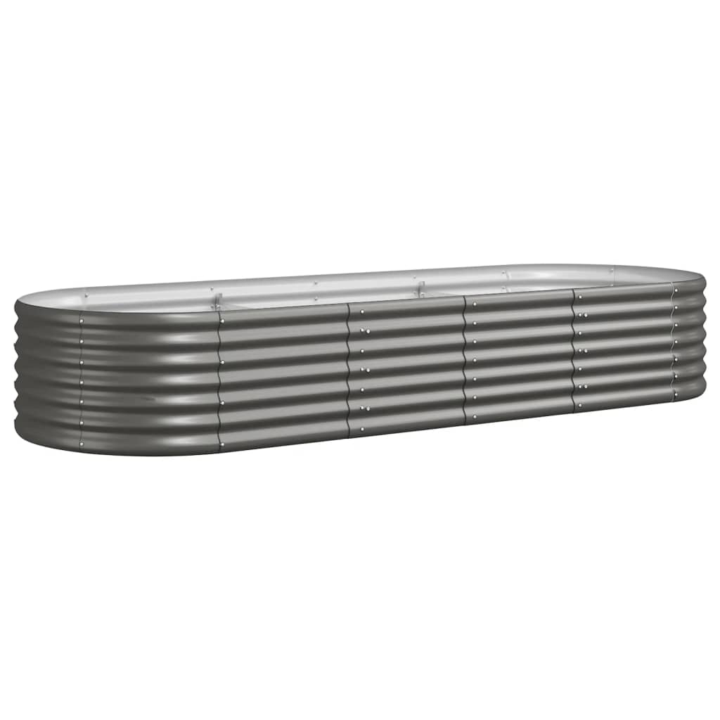 Letto Giardino Acciaio Zincato 224x80x36 cm Grigio