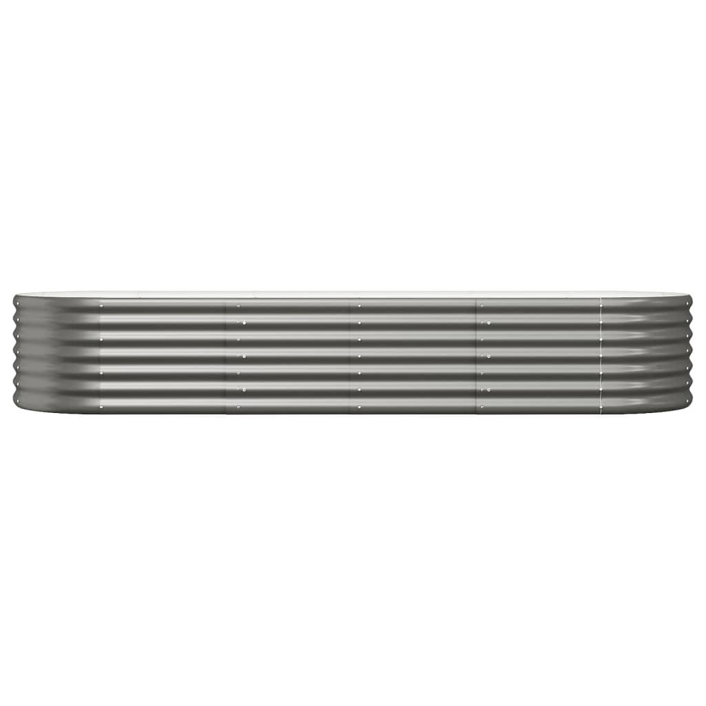 Letto Giardino Acciaio Zincato 224x80x36 cm Grigio