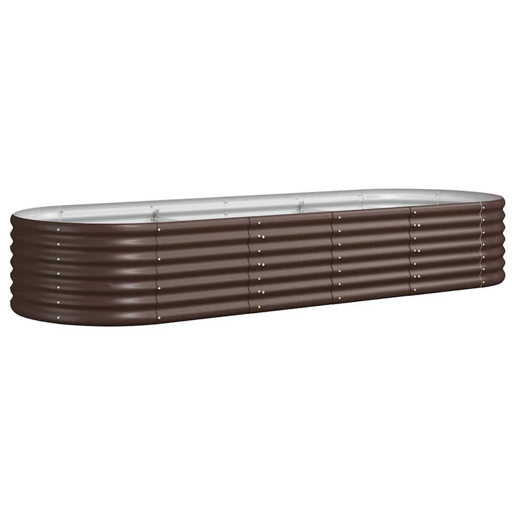 Letto Giardino Acciaio Zincato 224x80x36cm Marrone