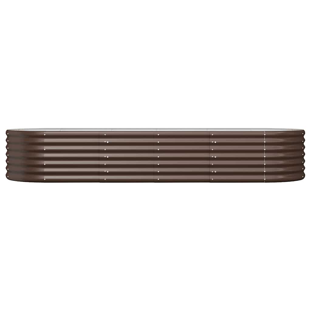 Letto Giardino Acciaio Zincato 224x80x36cm Marrone