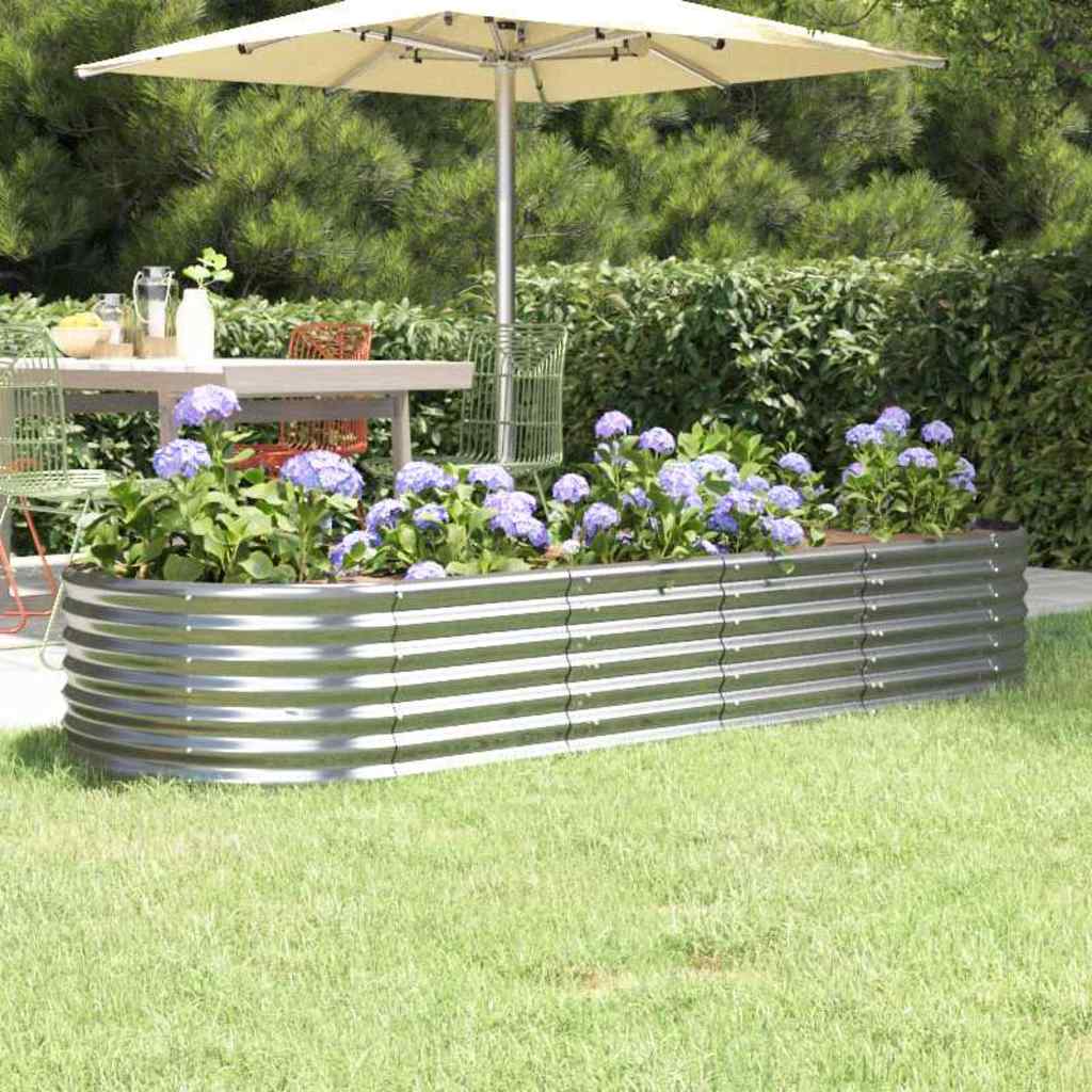 Letto Giardino Acciaio Zincato 224x80x36cm Argento