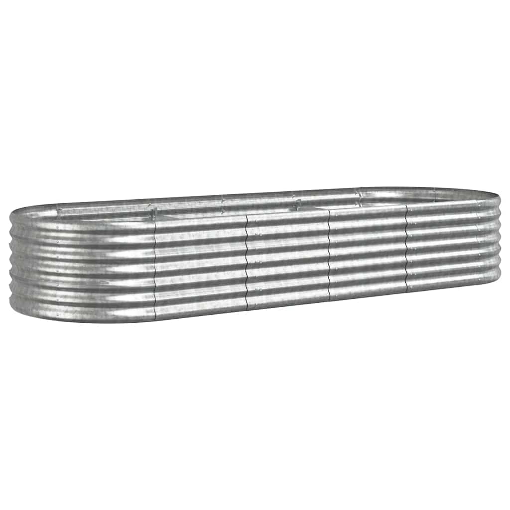 Letto Giardino Acciaio Zincato 224x80x36cm Argento