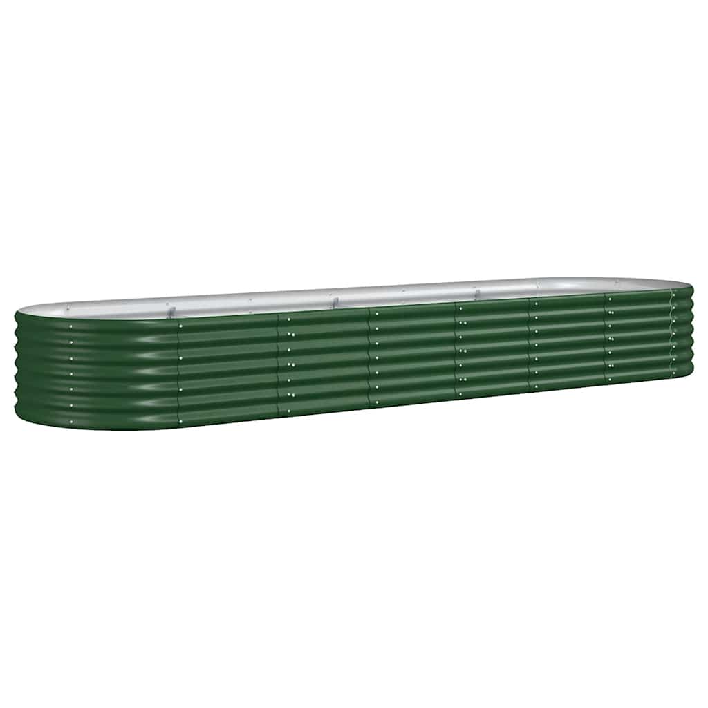 Letto Giardino Acciaio Zincato 296x80x36 cm Verde