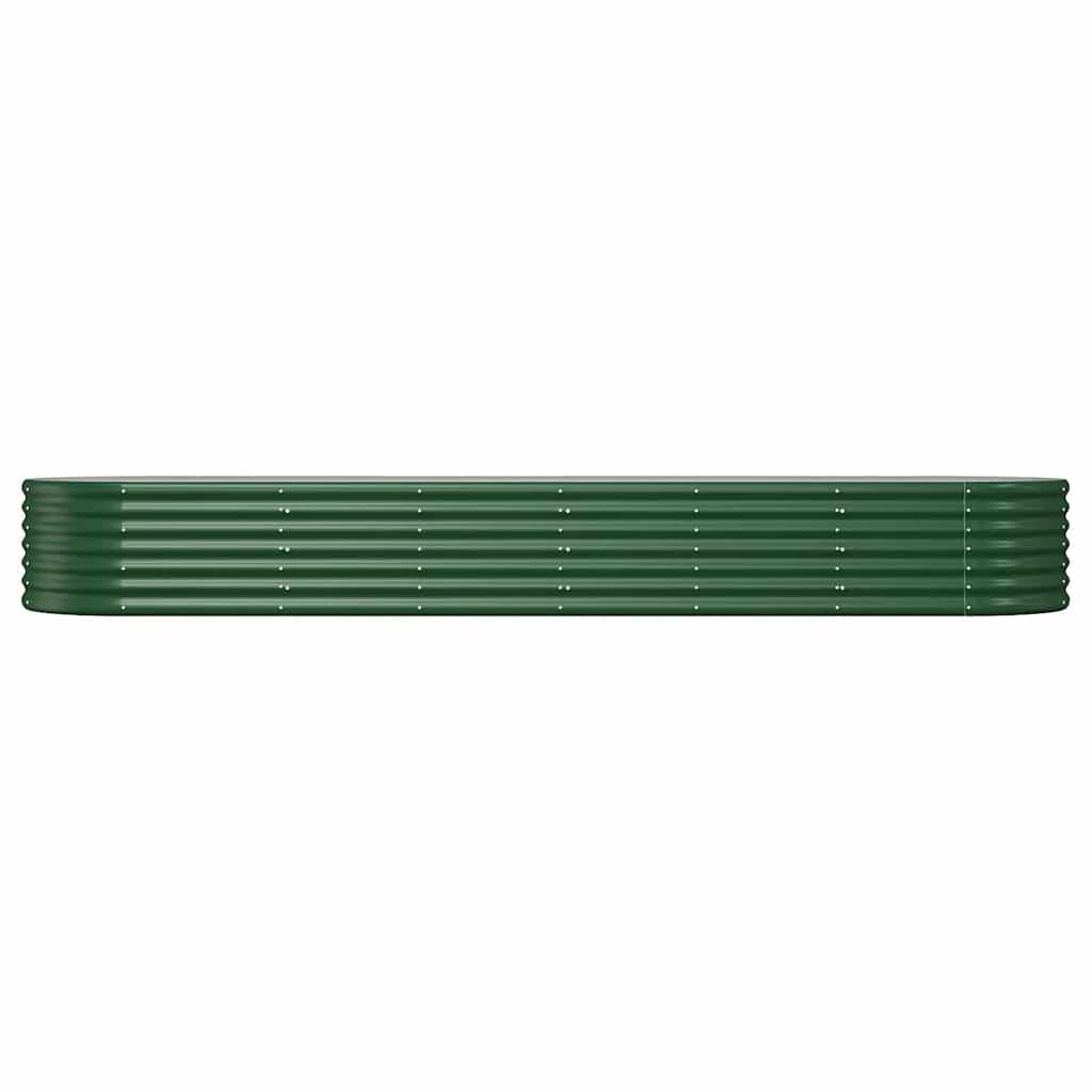 Letto Giardino Acciaio Zincato 296x80x36 cm Verde