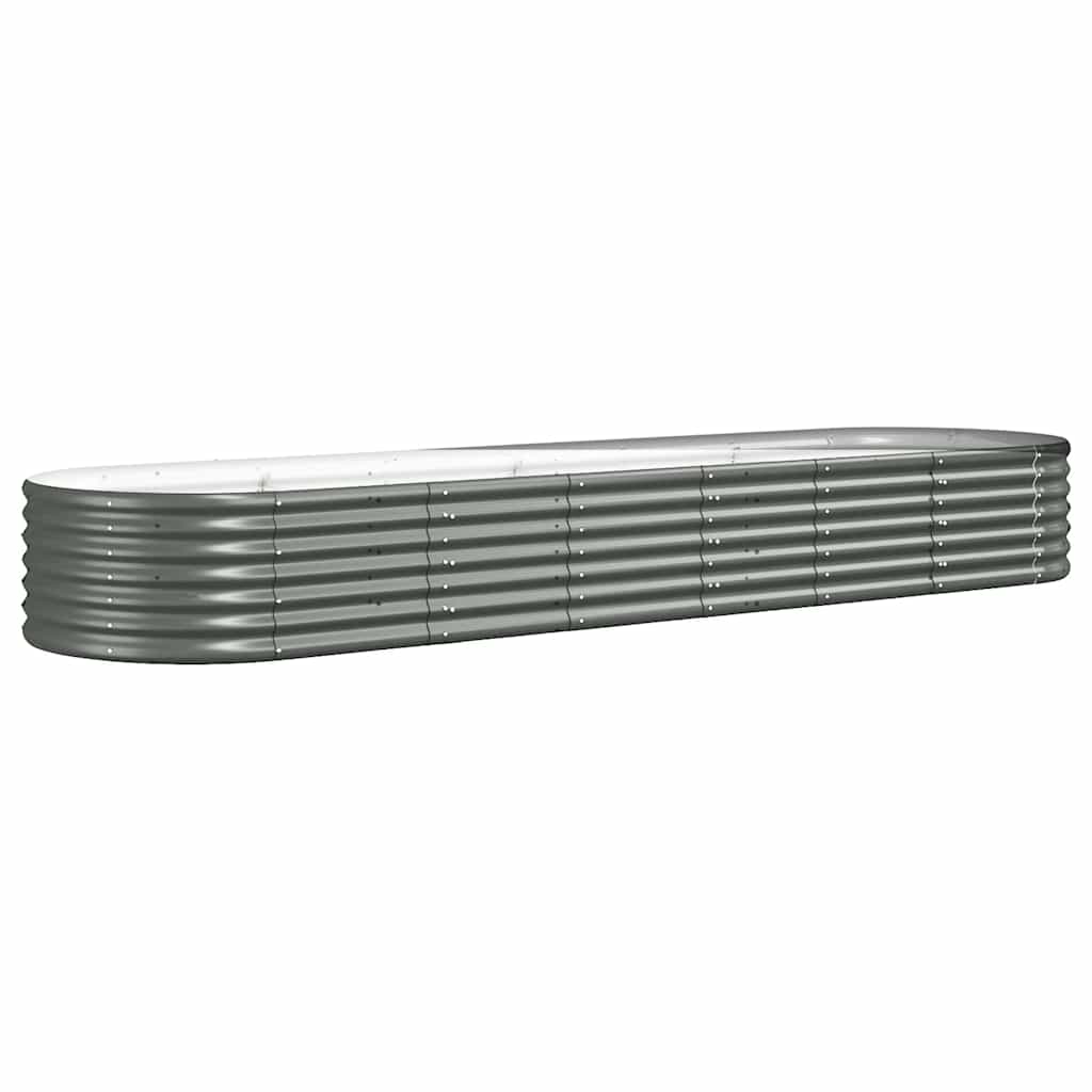 Letto Giardino Acciaio Zincato 296x80x36 cm Grigio