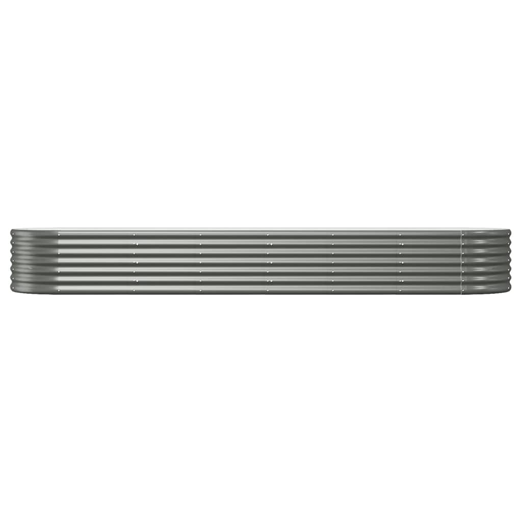 Letto Giardino Acciaio Zincato 296x80x36 cm Grigio