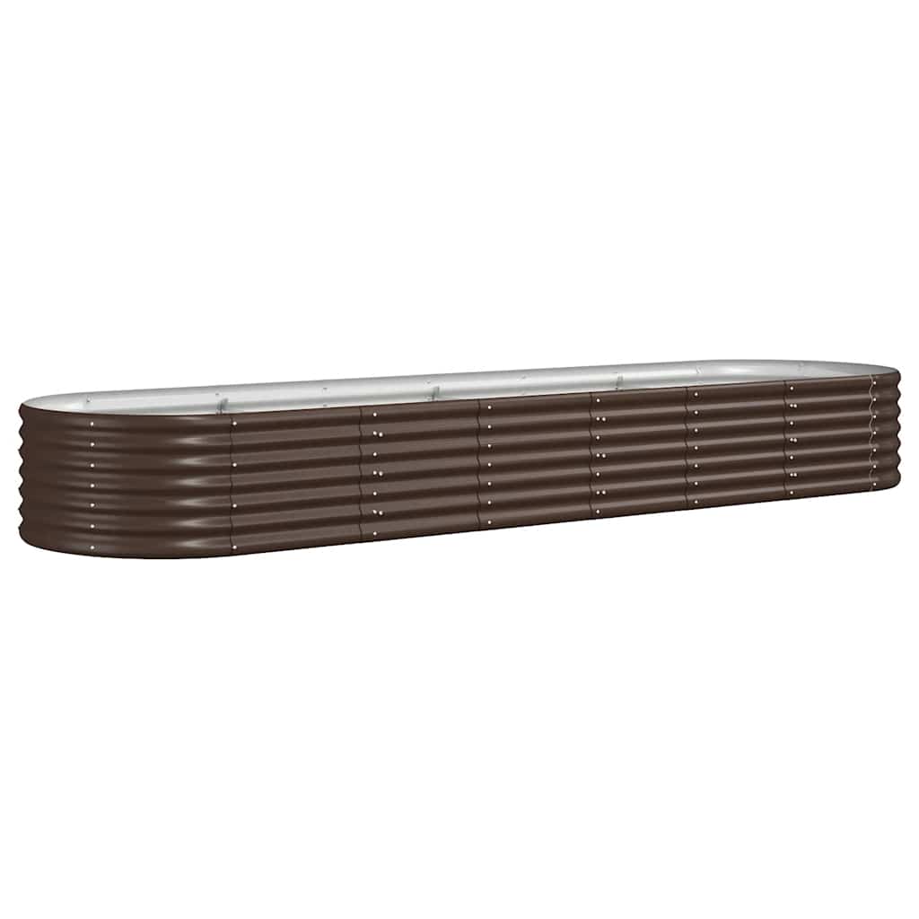 Letto Giardino Acciaio Zincato 296x80x36cm Marrone