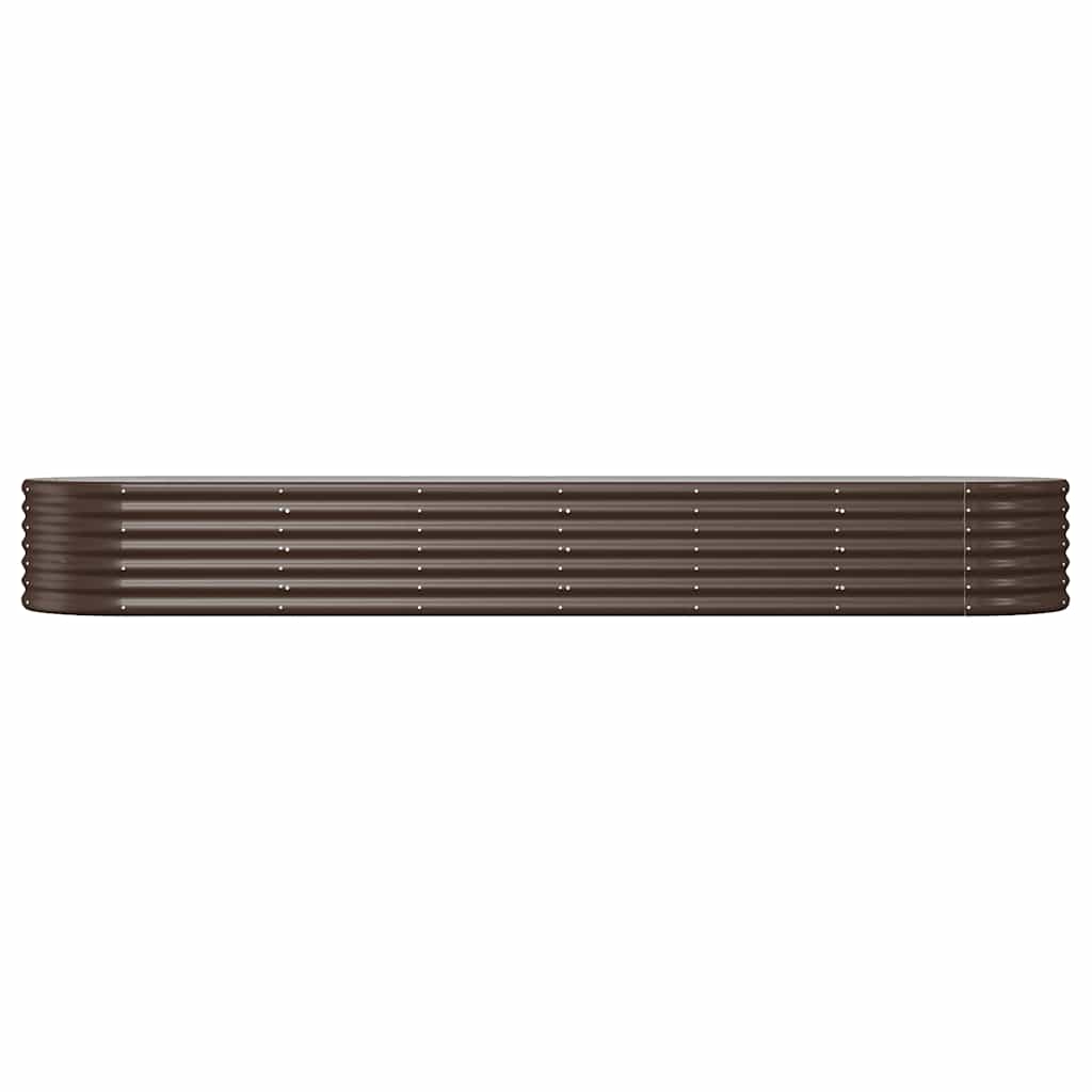 Letto Giardino Acciaio Zincato 296x80x36cm Marrone