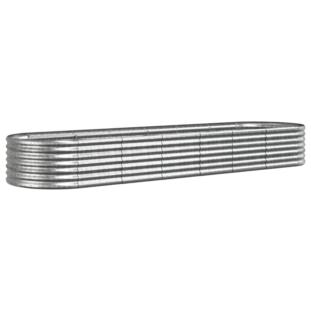 Letto Giardino Acciaio Zincato 296x80x36cm Argento