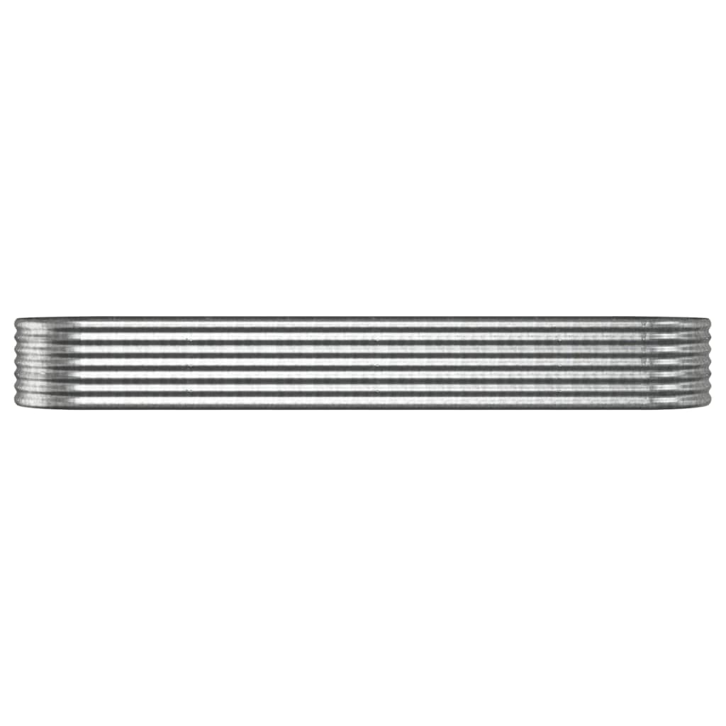 Letto Giardino Acciaio Zincato 296x80x36cm Argento