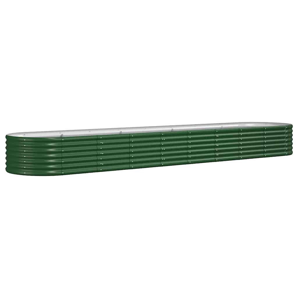 Letto Giardino Acciaio Zincato 368x80x36 cm Verde