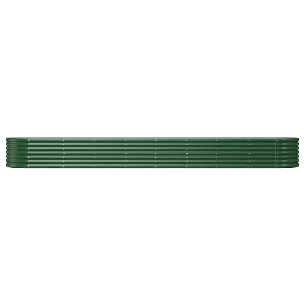 Letto Giardino Acciaio Zincato 368x80x36 cm Verde