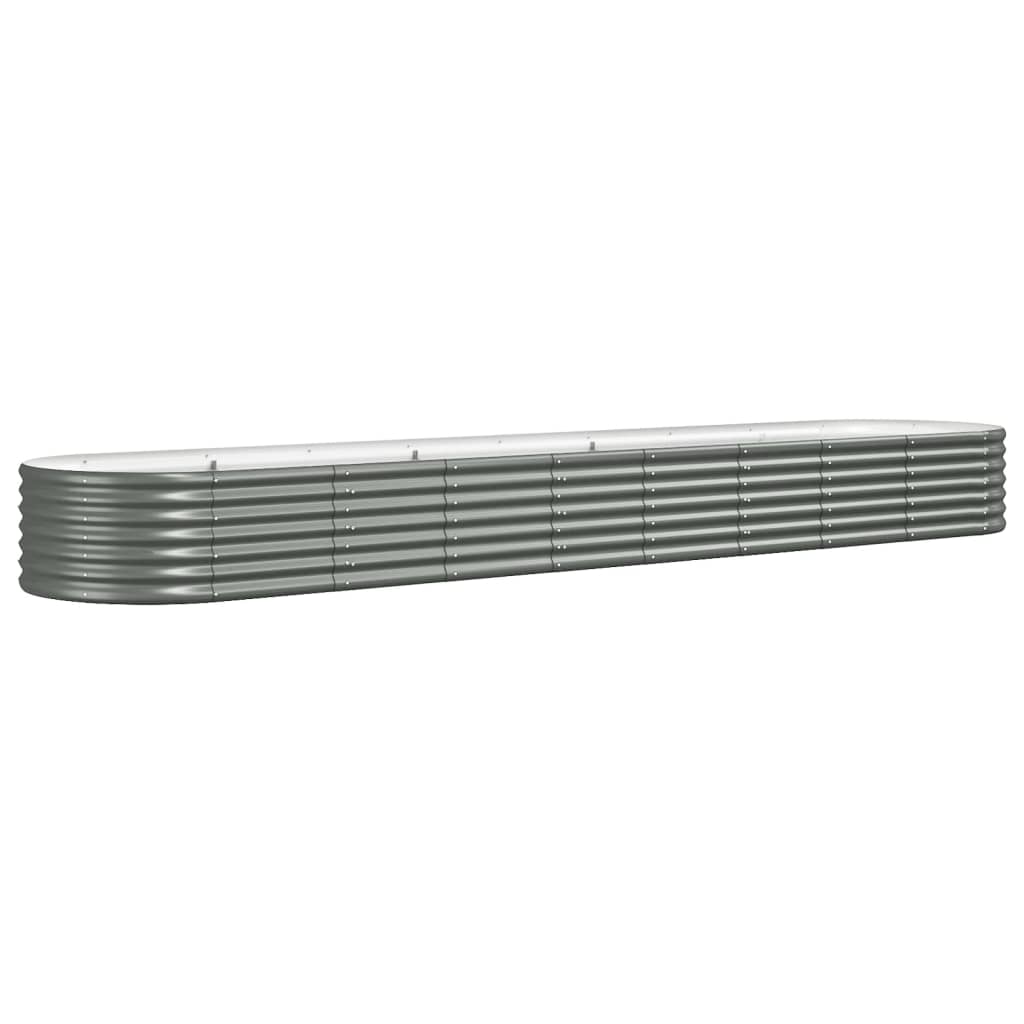 Letto Giardino Acciaio Zincato 368x80x36 cm Grigio