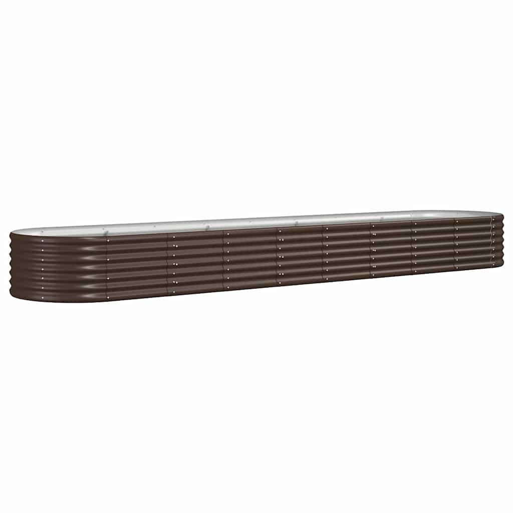 Letto Giardino Acciaio Zincato 368x80x36cm Marrone