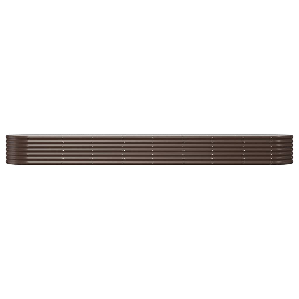 Letto Giardino Acciaio Zincato 368x80x36cm Marrone