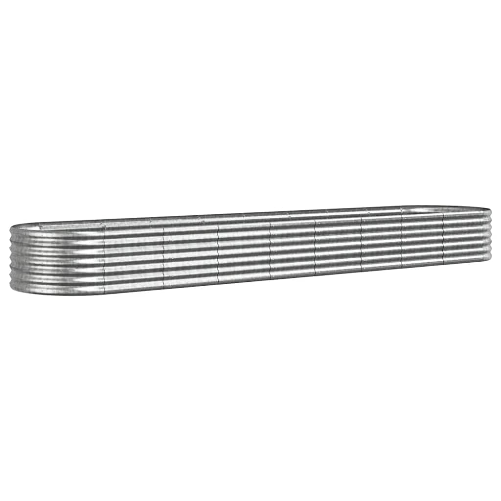 Letto Giardino Acciaio Zincato 368x80x36cm Argento