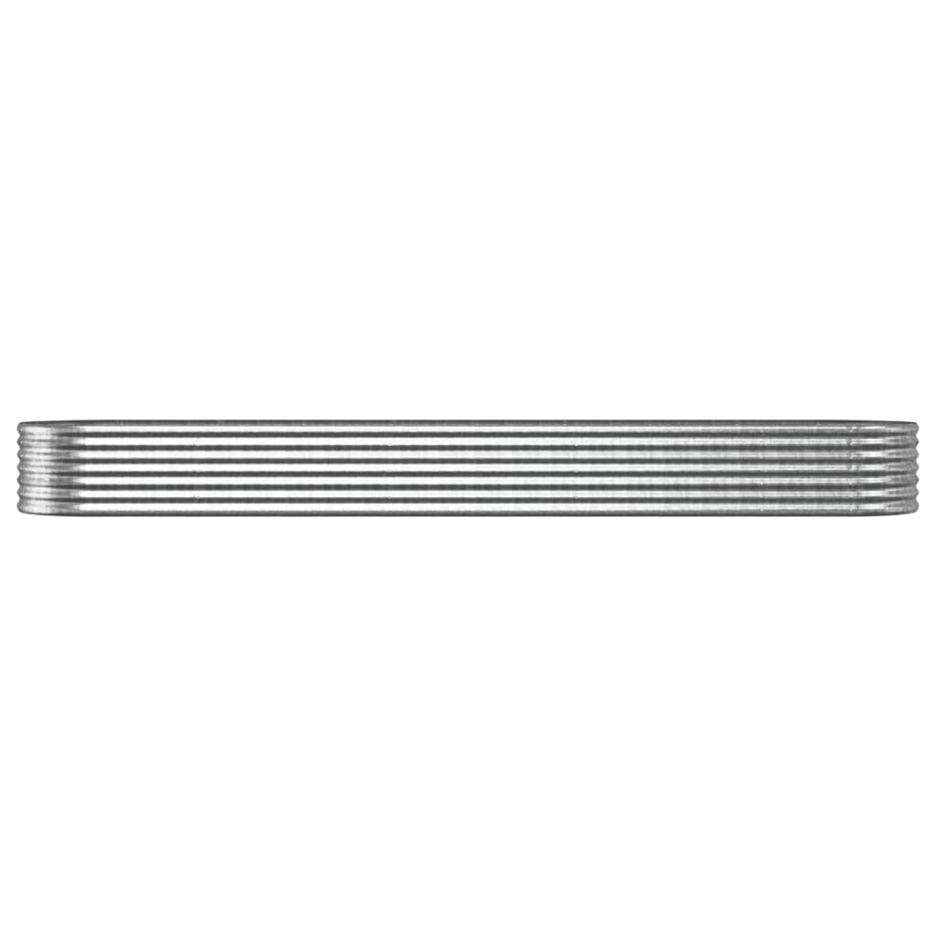 Letto Giardino Acciaio Zincato 368x80x36cm Argento