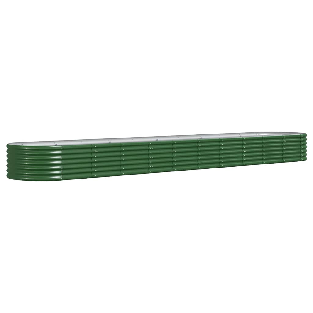 Letto Giardino Acciaio Zincato 440x80x36 cm Verde