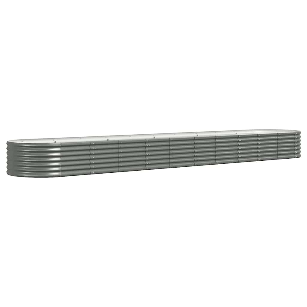 Letto Giardino Acciaio Zincato 440x80x36 cm Grigio