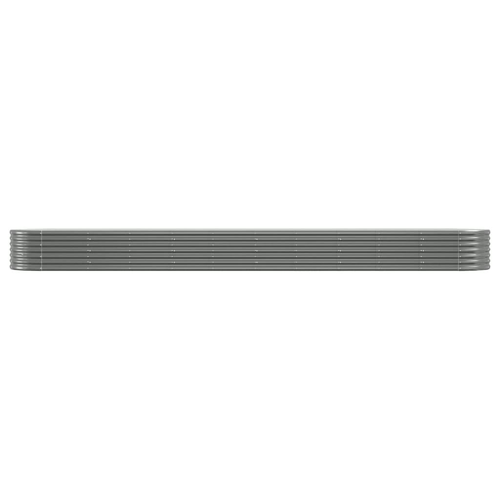 Letto Giardino Acciaio Zincato 440x80x36 cm Grigio