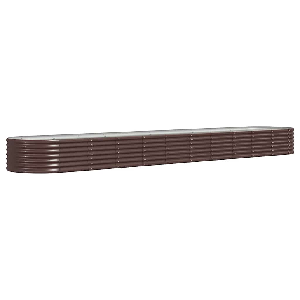 Letto Giardino Acciaio Zincato 440x80x36cm Marrone