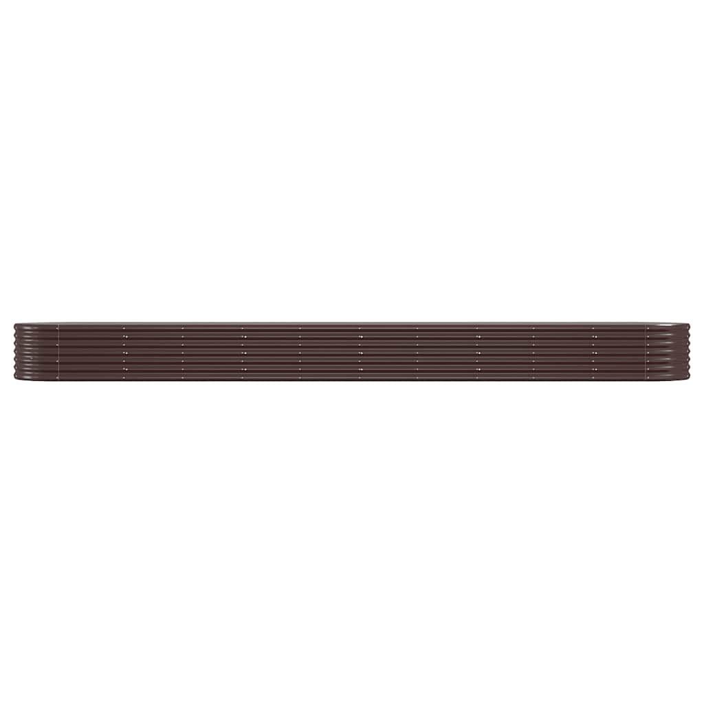 Letto Giardino Acciaio Zincato 440x80x36cm Marrone