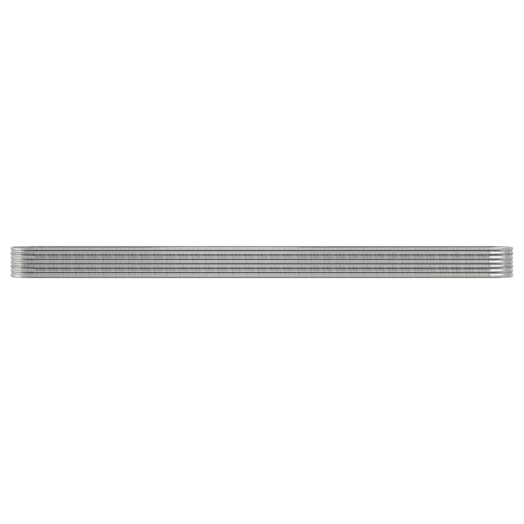 Letto Giardino Acciaio Zincato 440x80x36cm Argento