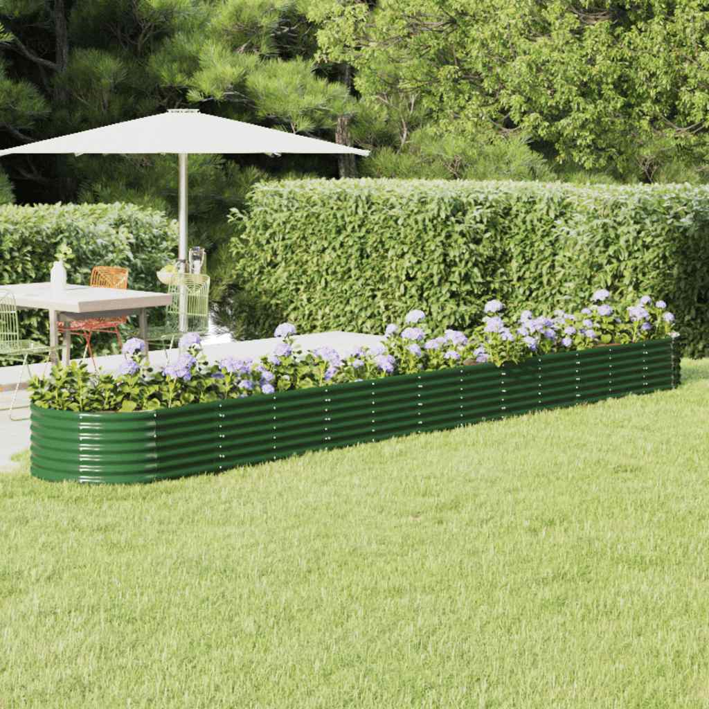 Letto Giardino Acciaio Zincato 512x80x36 cm Verde