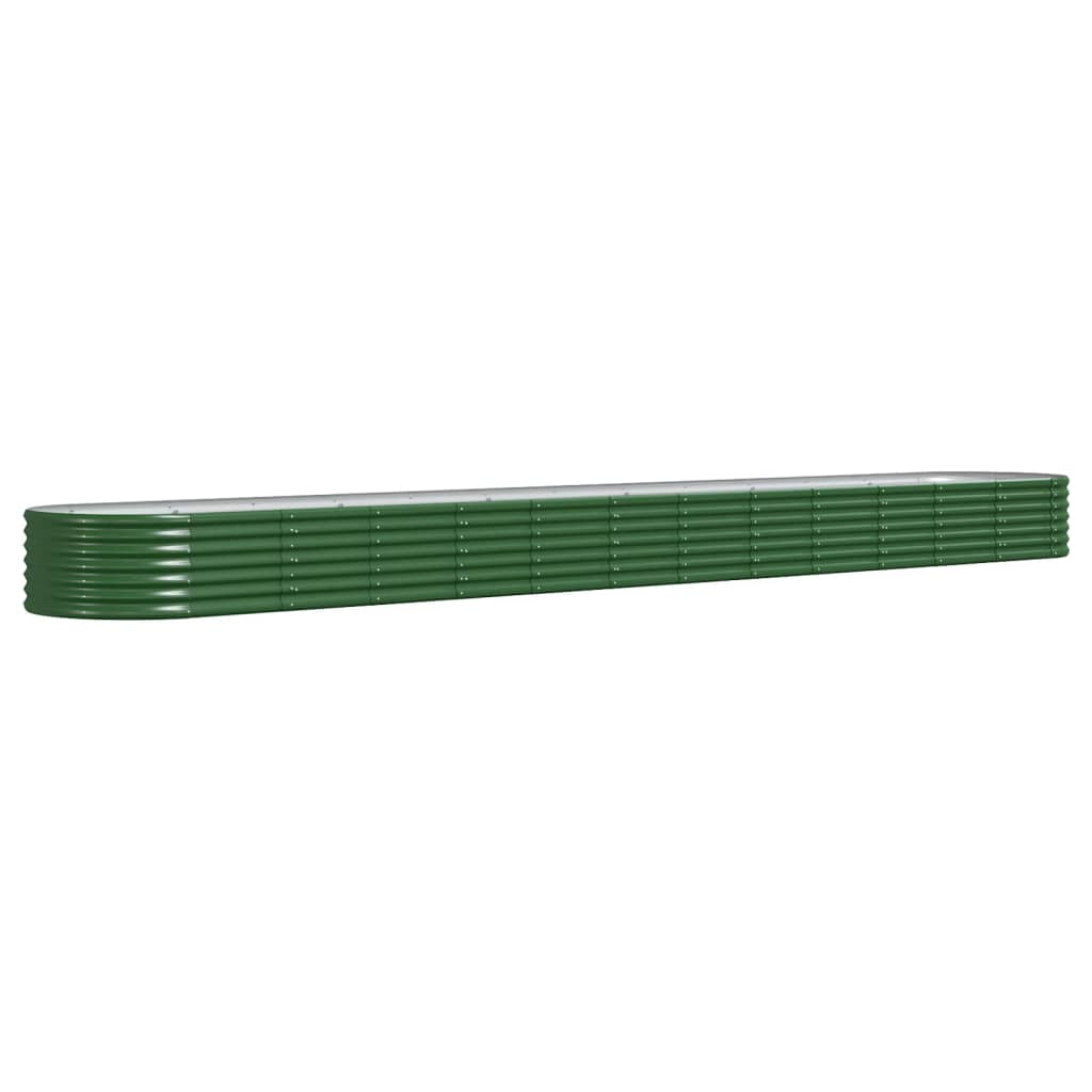Letto Giardino Acciaio Zincato 512x80x36 cm Verde