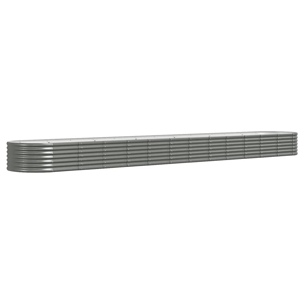 Letto Giardino Acciaio Zincato 512x80x36 cm Grigio