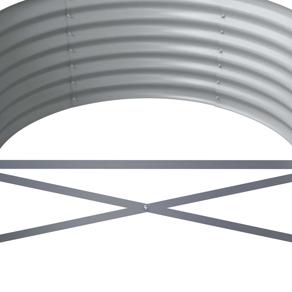 Letto Giardino Acciaio Zincato 512x80x36 cm Grigio