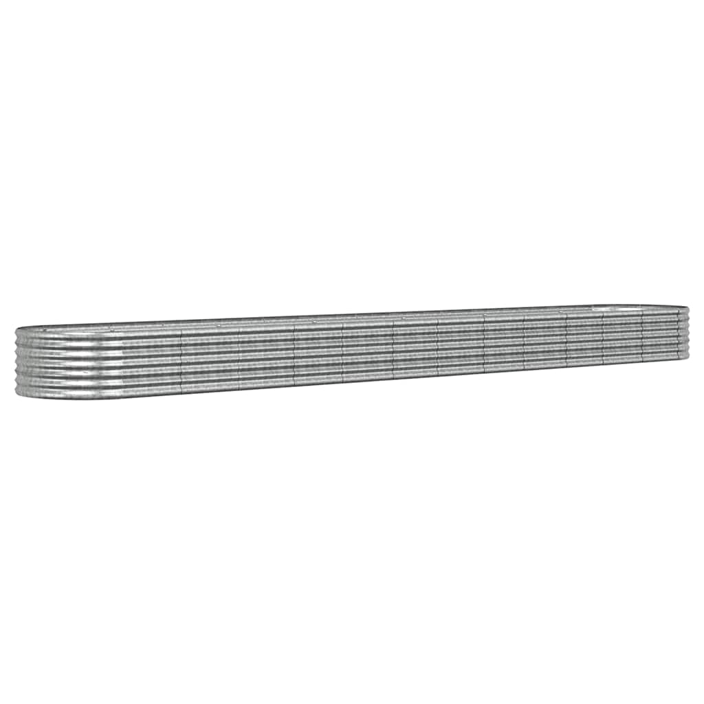Letto Giardino Acciaio Zincato 512x80x36cm Argento