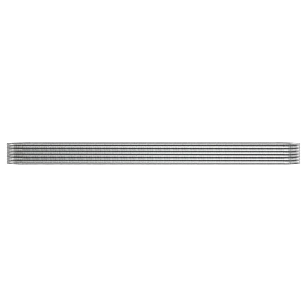 Letto Giardino Acciaio Zincato 512x80x36cm Argento
