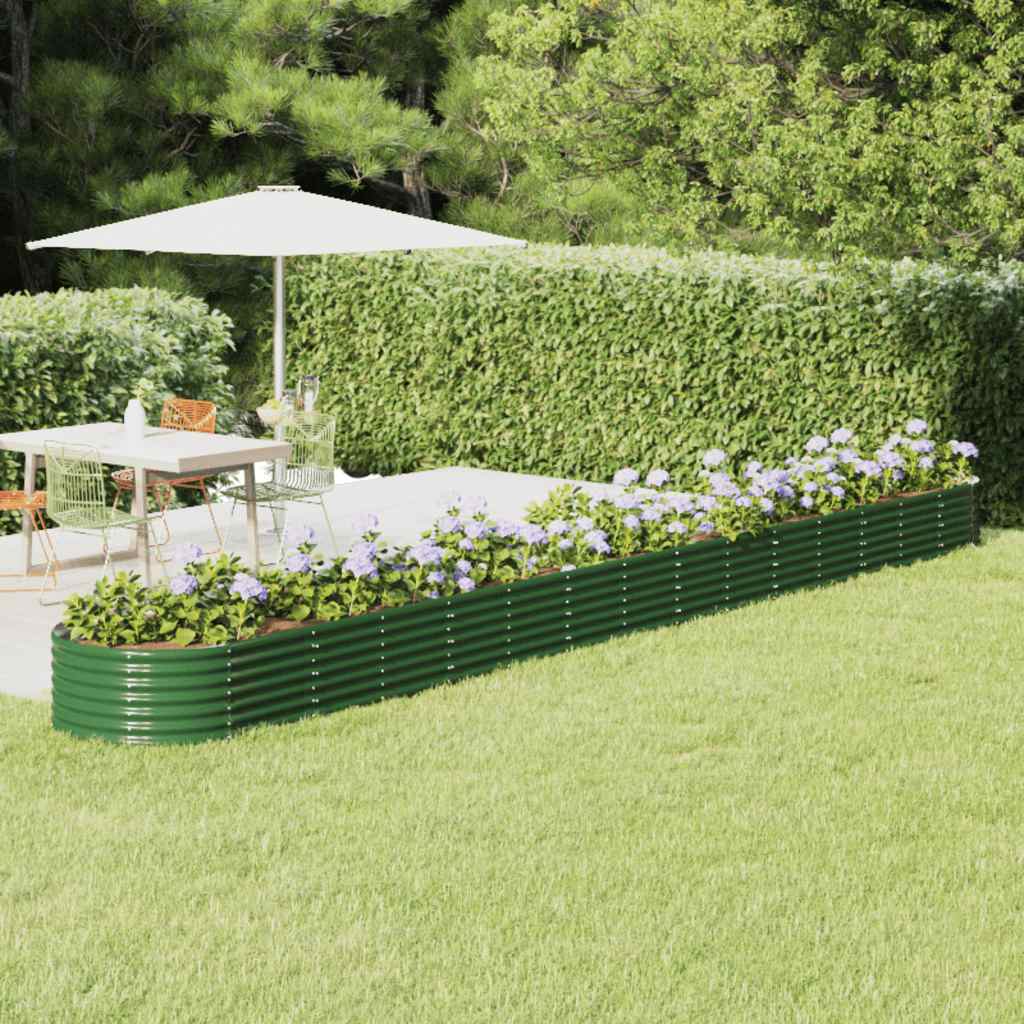 Letto Giardino Acciaio Zincato 620x80x36 cm Verde