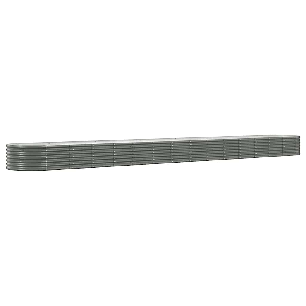 Letto Giardino Acciaio Zincato 620x80x36 cm Grigio