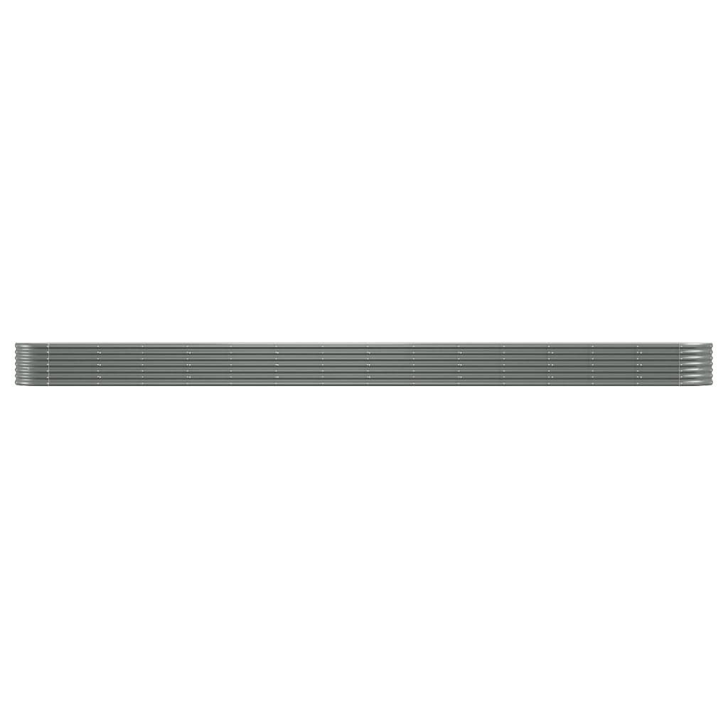 Letto Giardino Acciaio Zincato 620x80x36 cm Grigio